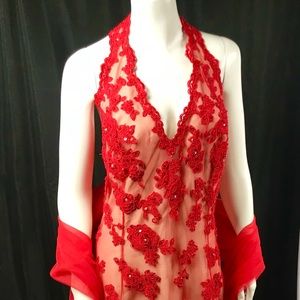 Jovani red lace dress Sz. 20 JW 0640
